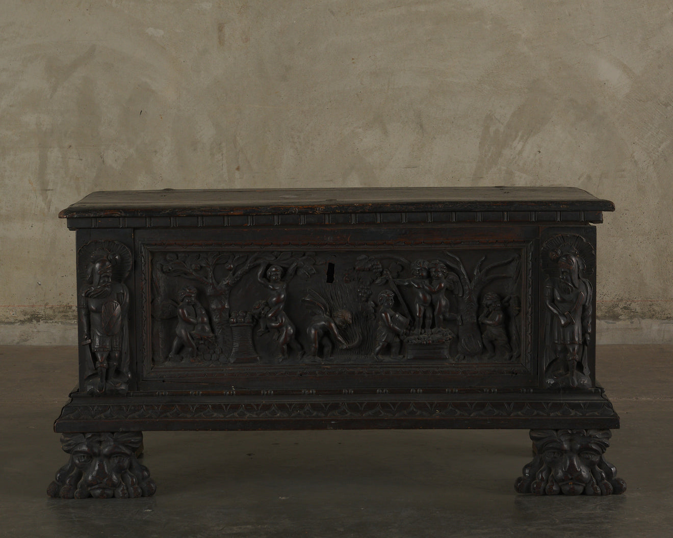 17th C CARVED CASSONE